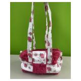 Pink flowered purse