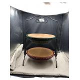 Longaberger  two tier pie plate holder with pie