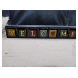 Welcome block decoration. Approx 15"