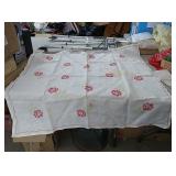 Handmade tablecloth  stained