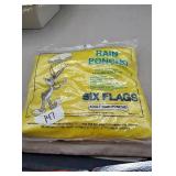 New in package six flags rain poncho-adult size