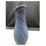 Blue/purple VanBriggle vase approx 9.5" tall