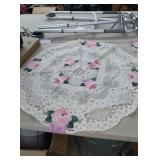 Table cover, runner and 4 placemats runner has