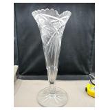 Tall crystal vase 13.5"