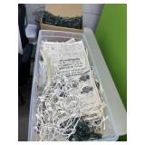 Multiple strands of christmas lights in a under