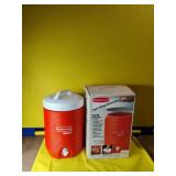 Brand New 2 Gallon Rubbermaid Orange Cooler