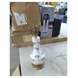 Pair of chintz floral pattern table lamps