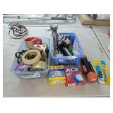 Misc tape, stapler,flashlights, scissors, etc etc