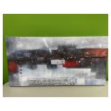 Framed canvas artwork - 20x39in