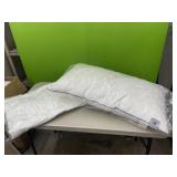 2 king size gel fiber pillows - new