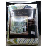 Full/queen microfiber coverlet set
