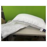 2 king size gel fiber pillows - new