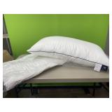 2 king size gel fiber pillows - new
