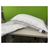 2 king size gel fiber pillows - new