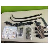 Metal riser takedown recurve bow - adult -black-