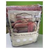 Queen size bedspread quilt set - quilt, 2 pillow