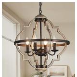 TZOE Orb 4-Light Metal Chandelier,Rustic Vintage