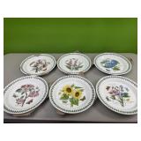 Set of 6 Garden plates
