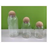 Lilyfish glass storage containers with cork lids