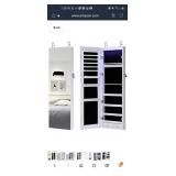 GISSAR Full Length Mirror Jewelry Cabinet, 6 LEDs