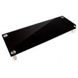 Large Multimedia Desktop Stand - Black Glass