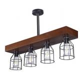New Wood 32" Farmhouse Kitchen Island Lighting
