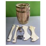 Wooden keg barrel - 11in tall