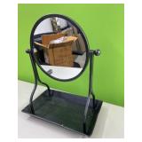 Vanity tray with mirror