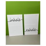 Inhale/exhale framed canvas wall art - 16x24in