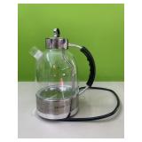 Glass water kettle with warmer