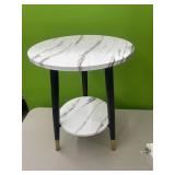 End table faux marble top - some assembly