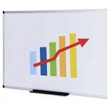 VIZ-PRO Magnetic Whiteboard/Dry Erase Board, 48 X