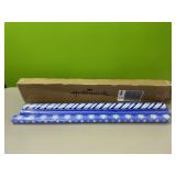 3 rolls blue wrapping paper - 120sq ft total