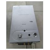 On demand portable water heater.  Has been hooked