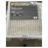 6 20x20x1 Filtrete clean living air filters