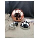 New Shiny bronze ball light fixture approx 7"wide