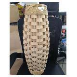 New tall burlap and rope look decorative vase