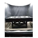 New Raised pet food and water bowls