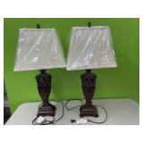 Pair of side table lamps - new