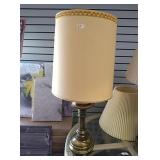 Heavy brass finish lamp approx 33" tall