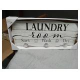 New wood Laundry room picture approx 18"×8"