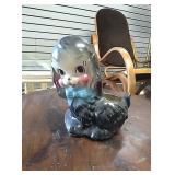 Old puppy vase approx 8 tall by 6 wide