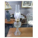 Small glass lamp approx 19" tall