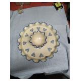 Crock chip and dip/relish platter approx 12" wide
