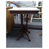 Approx 29" tall x 20" wide marble  top  table