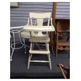 Old,wooden high chair