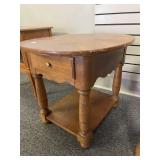 Lane oval end table with one drawer