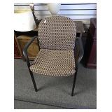 Office chair with brown design cloth seat and