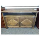 Wood tv stand approx 41"wide x 26" tall