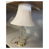 Glass lamp 30in tall - missing finial